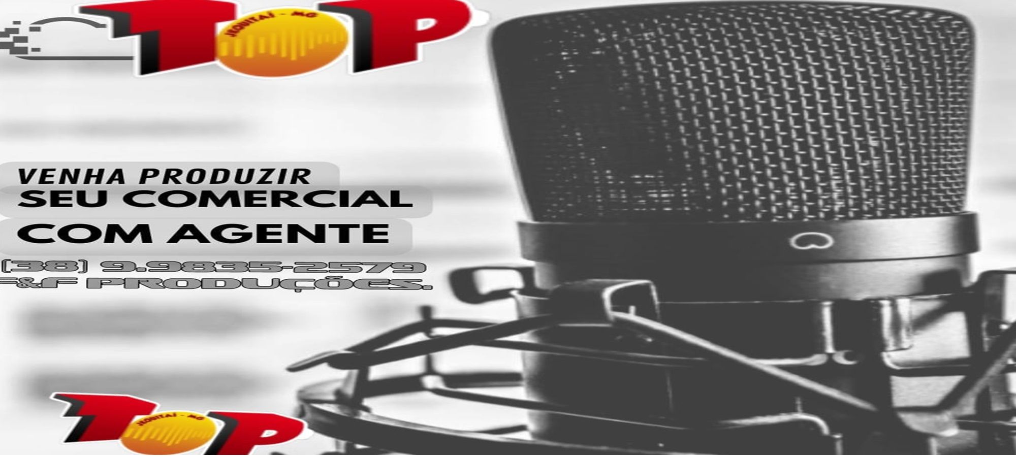 Top FM Jequitaí/MG Rádio com a marca F.F produções. Música, alegria e  informação. Top FM